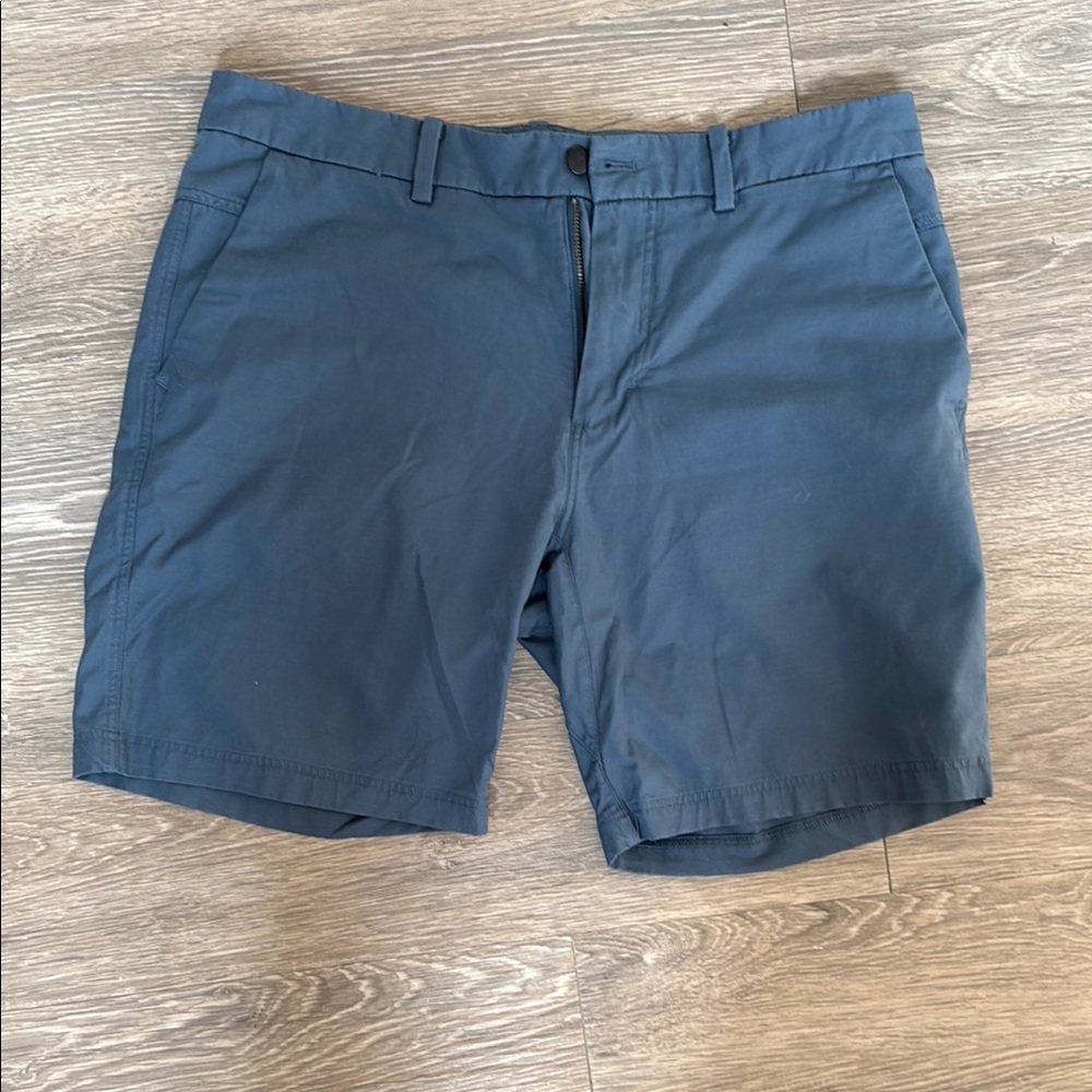 Lululemon Athletica Blue Flat Front Shorts Sleek Design